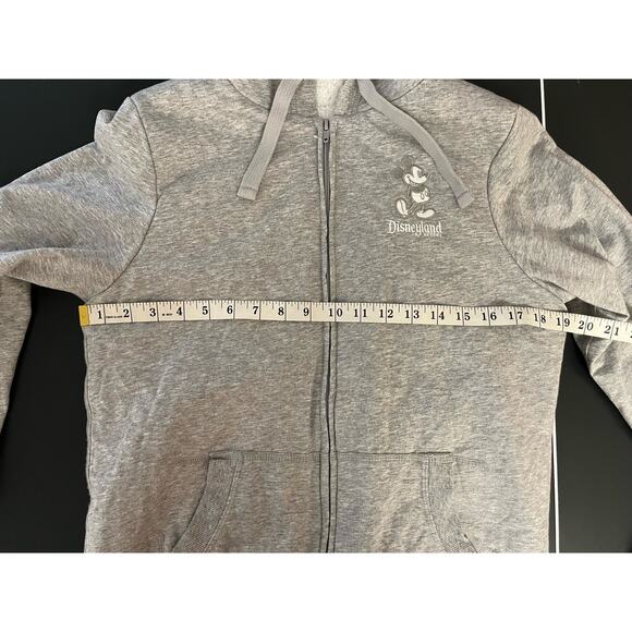Disney Women's Gray Zip Up Hoodie Jacket Size M Mickey Mouse Theme Sherpa lined - Picture 5 of 8